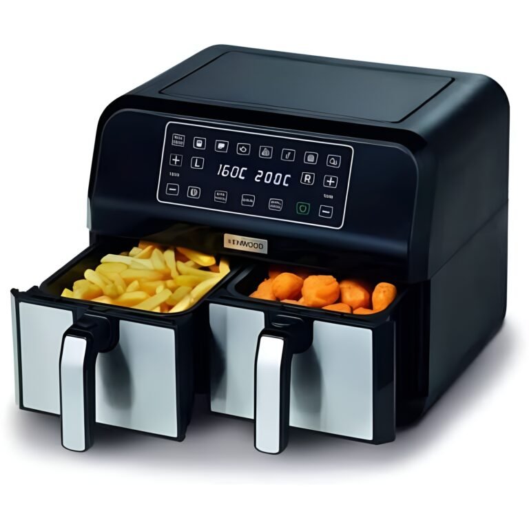 Friteuse sans huile Kenwood HFM75.000MB 8L double panier