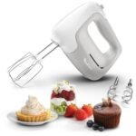 Batteur Moulinex Prep'Mix HM450B10 450W avec fouets et crochets pétrisseurs