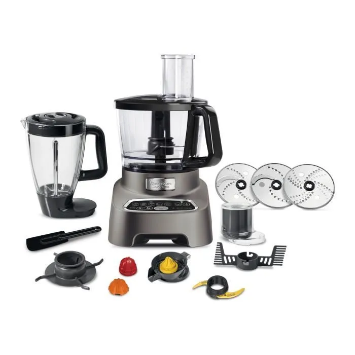 Robot Multifonction Moulinex Double Force FP827E10 1000W avec bol 3L et blender 2L