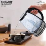 ⁦Bouilloire Électrique Sonashi SKT-1809 1,8L 1500W Verre⁩ - الصورة ⁦3⁩