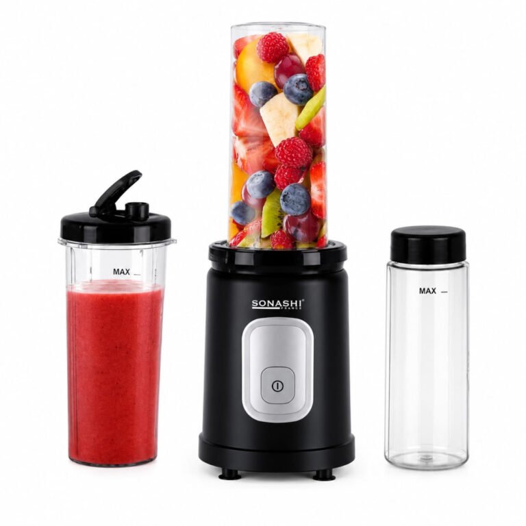 Sonashi Blender Sport & Smoothie Maker SB-200 550W avec 2 bouteilles de 600 ml