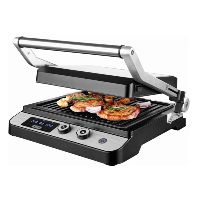 Sonashi Grill & Panini SGT-860N 2000W avec écran LED et plaques antiadhésives