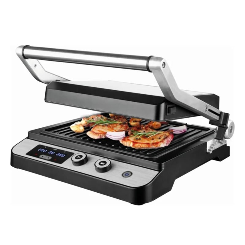 Sonashi Grill & Panini SGT-860N 2000W avec écran LED et plaques antiadhésives